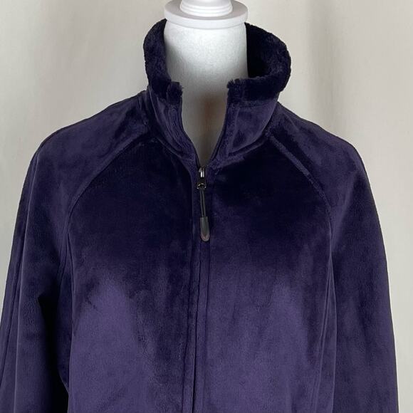 Green Tea Purple Vegan Fur Cottage  Boho Chic Jacket Coat NWOT Size L - Picture 3 of 11